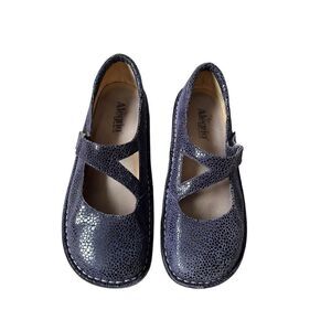 Alegria Dayna Blueberry Dottie Purple size 31 Mary Jane Sandals